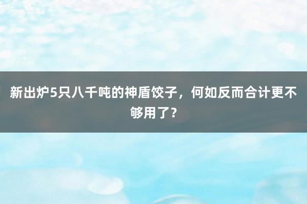 新出炉5只八千吨的神盾饺子，何如反而合计更不够用了？