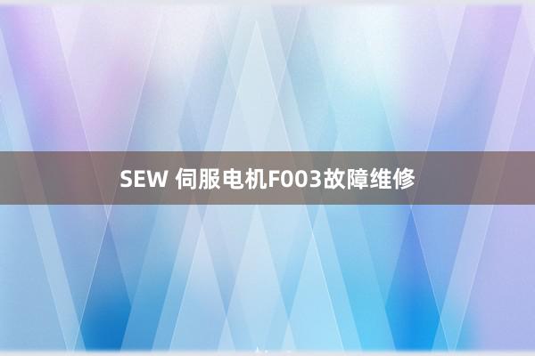 SEW 伺服电机F003故障维修