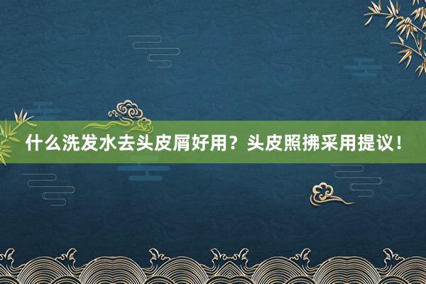 什么洗发水去头皮屑好用？头皮照拂采用提议！