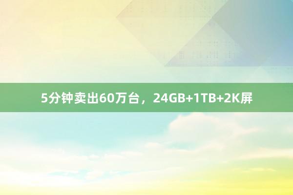 5分钟卖出60万台，24GB+1TB+2K屏