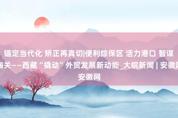 锚定当代化 矫正再真切|便利综保区 活力港口 智谋海关——西藏“撬动”外贸发展新动能_大皖新闻 | 安徽网